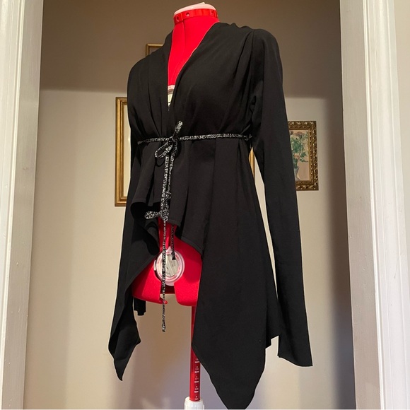 Designer Sarah Pacini Vibration Cardigan Made In Italy With Shimmer Deisgn - Picture 6 of 11